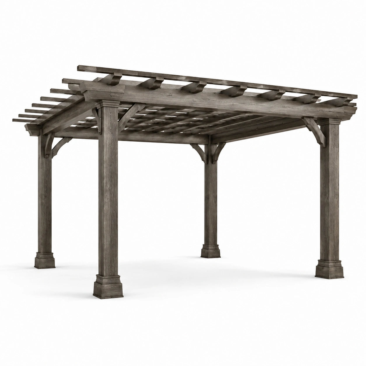 Pergola de jardin en bois de pin marron 400x300 cm