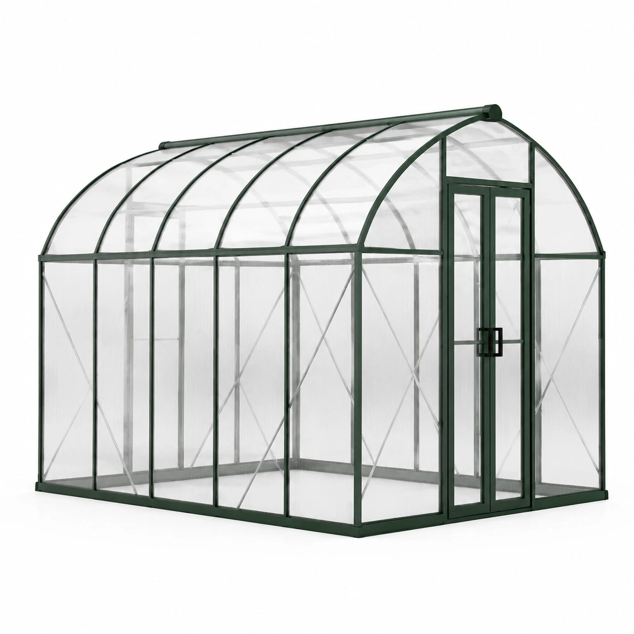 Serre de jardin en aluminium avec panneaux de polycarbonate transparent 250x190x195 cm
